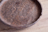 NKUKU - Nyati Mango Wood Etched Round Tray - Dark