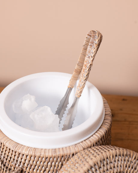 RATTAN BEEHIVE SHAPED ICE BOX