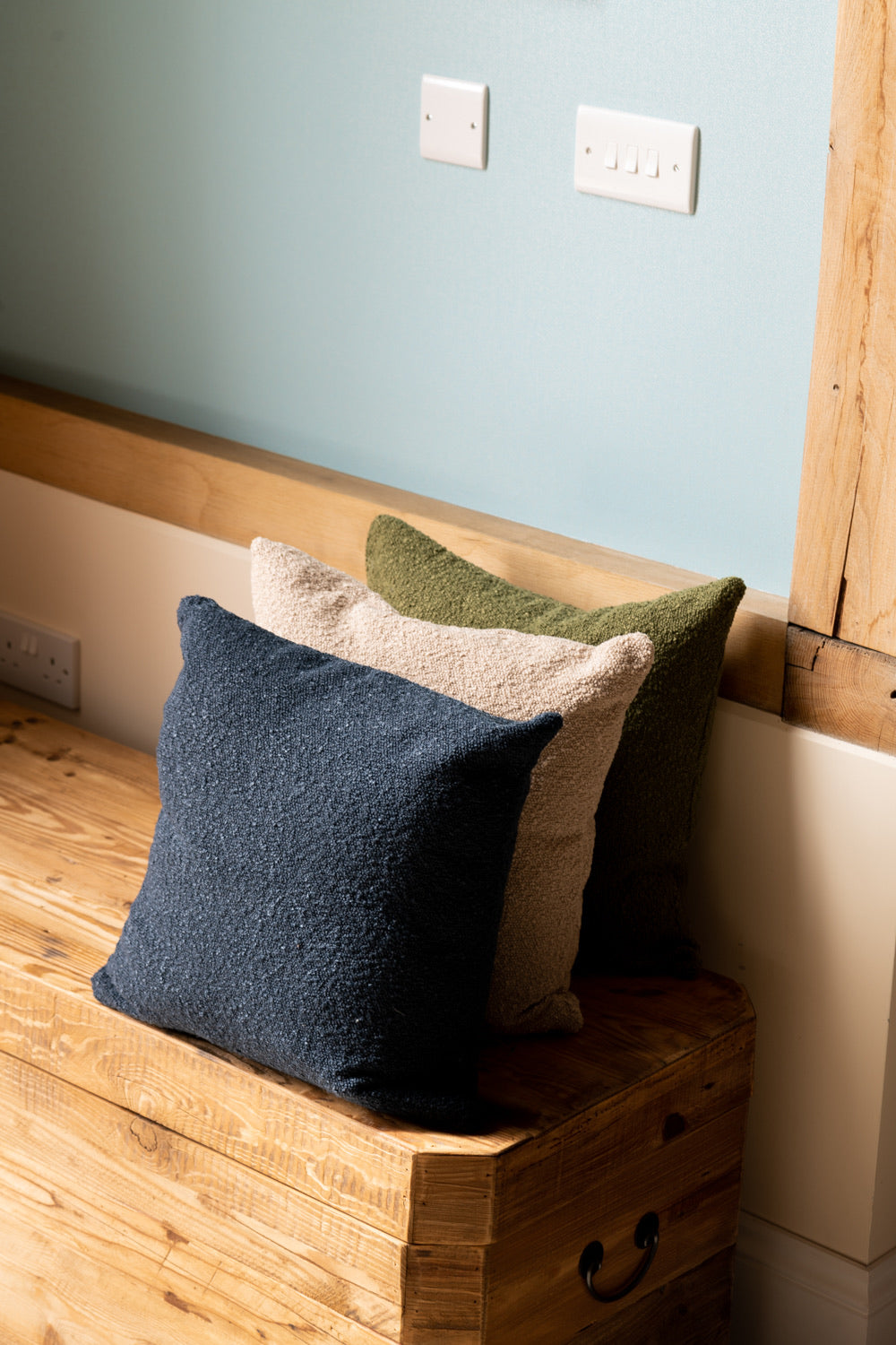 Moss Green Boucle Cushion