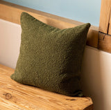 Moss Green Boucle Cushion