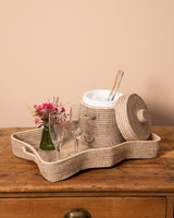 Rattan Ice Box with tongs