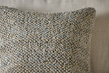 NKUKU - Paduna Jute & Cotton Cushion Cover - Soft Blue & Brown 50CM