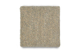 NKUKU - Paduna Jute & Cotton Cushion Cover - Soft Blue & Brown 50CM