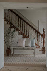 Lisbon Cushion Pale Shell Pink Linen