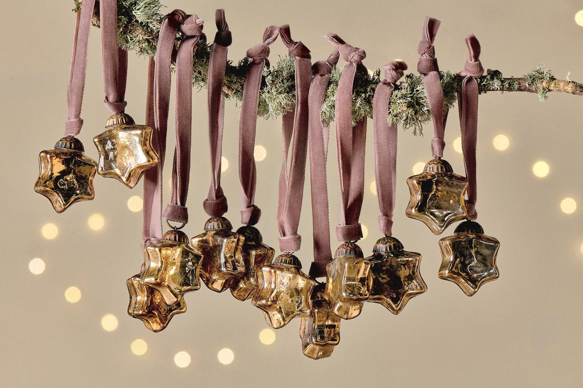 NKUKU - Sardi Star Baubles - Gold (Set of 12)