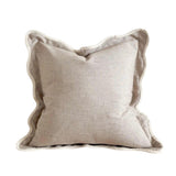 Chloe Greige Scalloped Edge Cushion 50×30