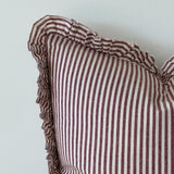 Darcy Burgundy Stripe Cushion 45cm