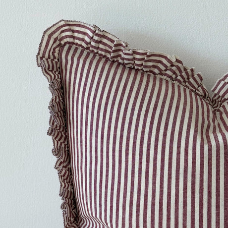 Darcy Burgundy Stripe Cushion 45cm