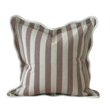 Chloe Dusty Pink Stripe Scalloped Edge Cushion 45cm