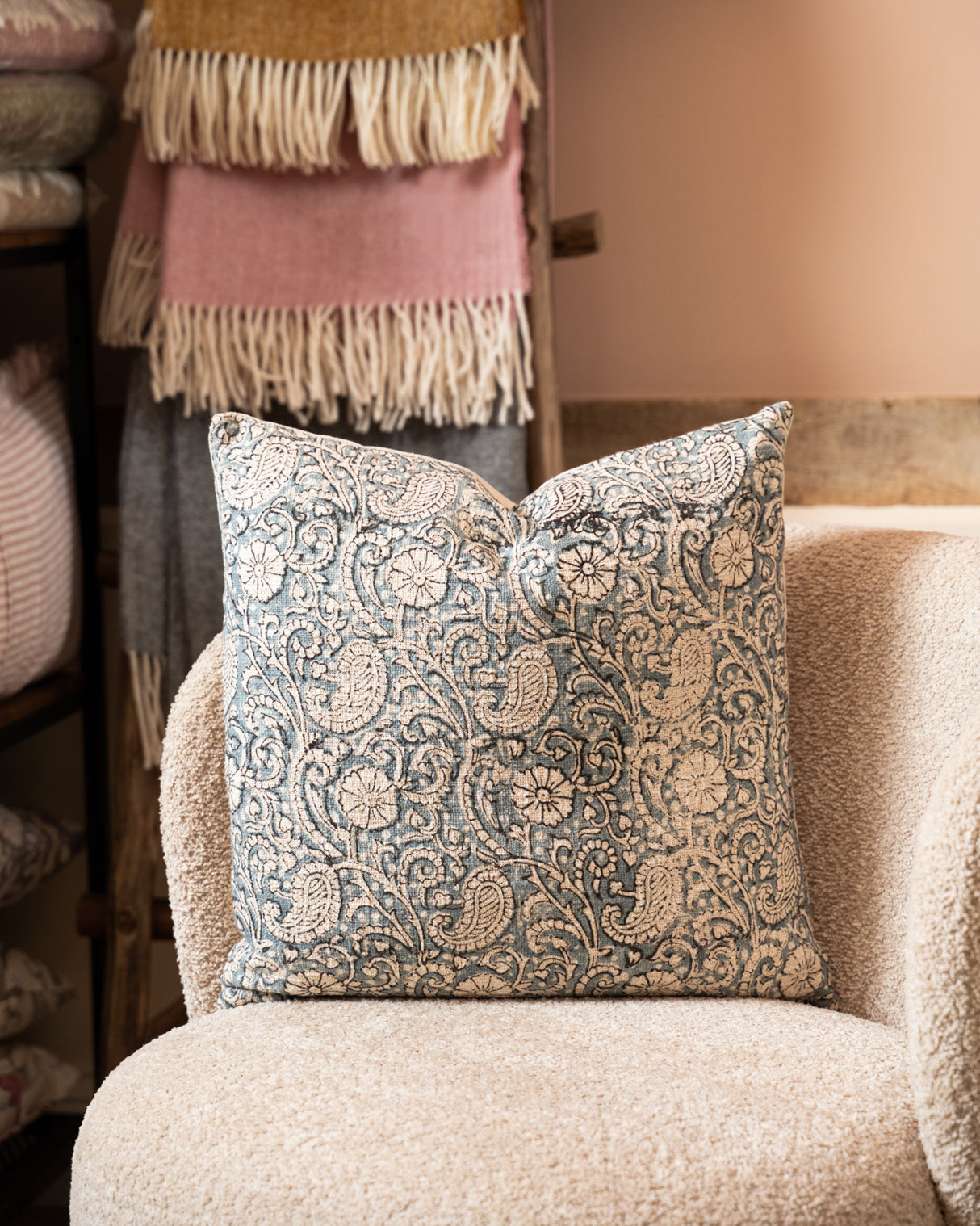 CLARENDON INDIGO PAISLEY 45CM CUSHION