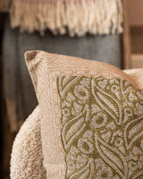 CLARENCE MUSTARD & OATMEAL 45CM CUSHION