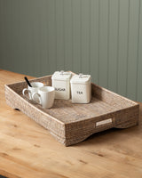RATTAN LARGE RECTANGLE TRAY WITH LEGS