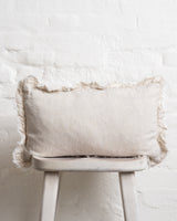 Tilly - Stone Linen frilled edge cushion - 2 sizes