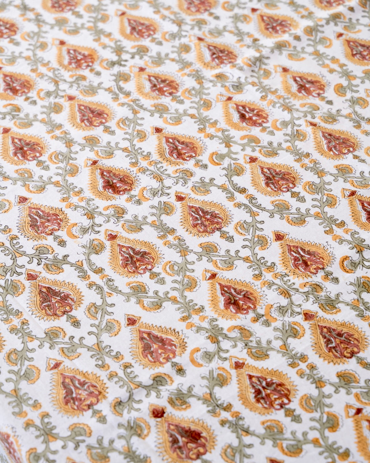 Madhari Cotton Hand Block Printed Tablecloth - 3 sizes