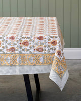 Madhari Cotton Hand Block Printed Tablecloth - 3 sizes