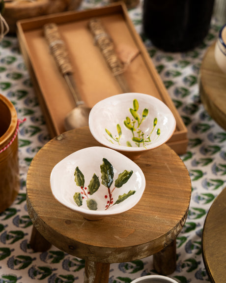 Stoneware Mini Bowl - Mistletoe
