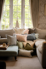 Tilly - Lilac Linen frilled edge cushion - 2 sizes