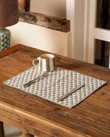 VANA - Traditional block print quilted placemat S/6