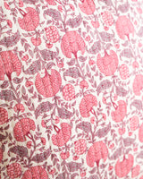 Block Print Pink Quilted Cushion 45cm