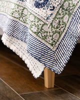 Kantha Throw - Blue