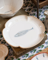 Stoneware Fluted Plate 20cm - Fish