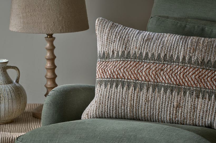 NKUKU - Zairya Jute & Cotton Cushion Cover