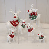 Ceramic Reindeer With Christmas Sweater And Scarf Medium #2