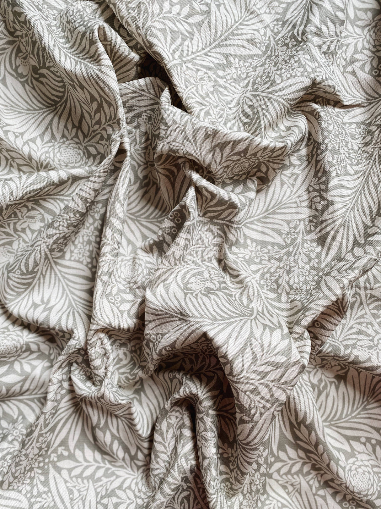 The Delilah Green Floral Oxford Edge Cushion