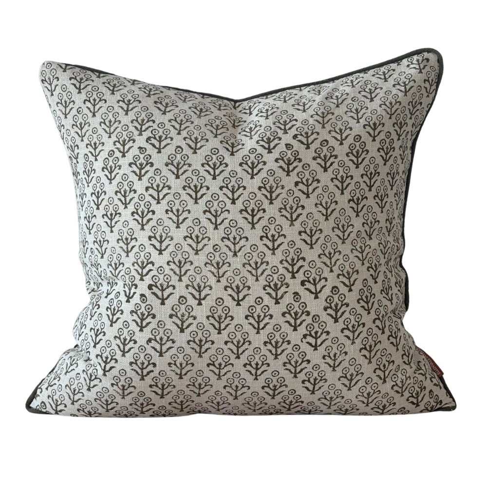 Aubrey Olive Print Cushion 45cm