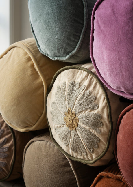 VELVET BOLSTER CUSHION 50CM - PALE HONEY