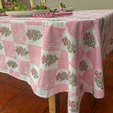 NEW LUNA ROSE hand block printed tablecloth
