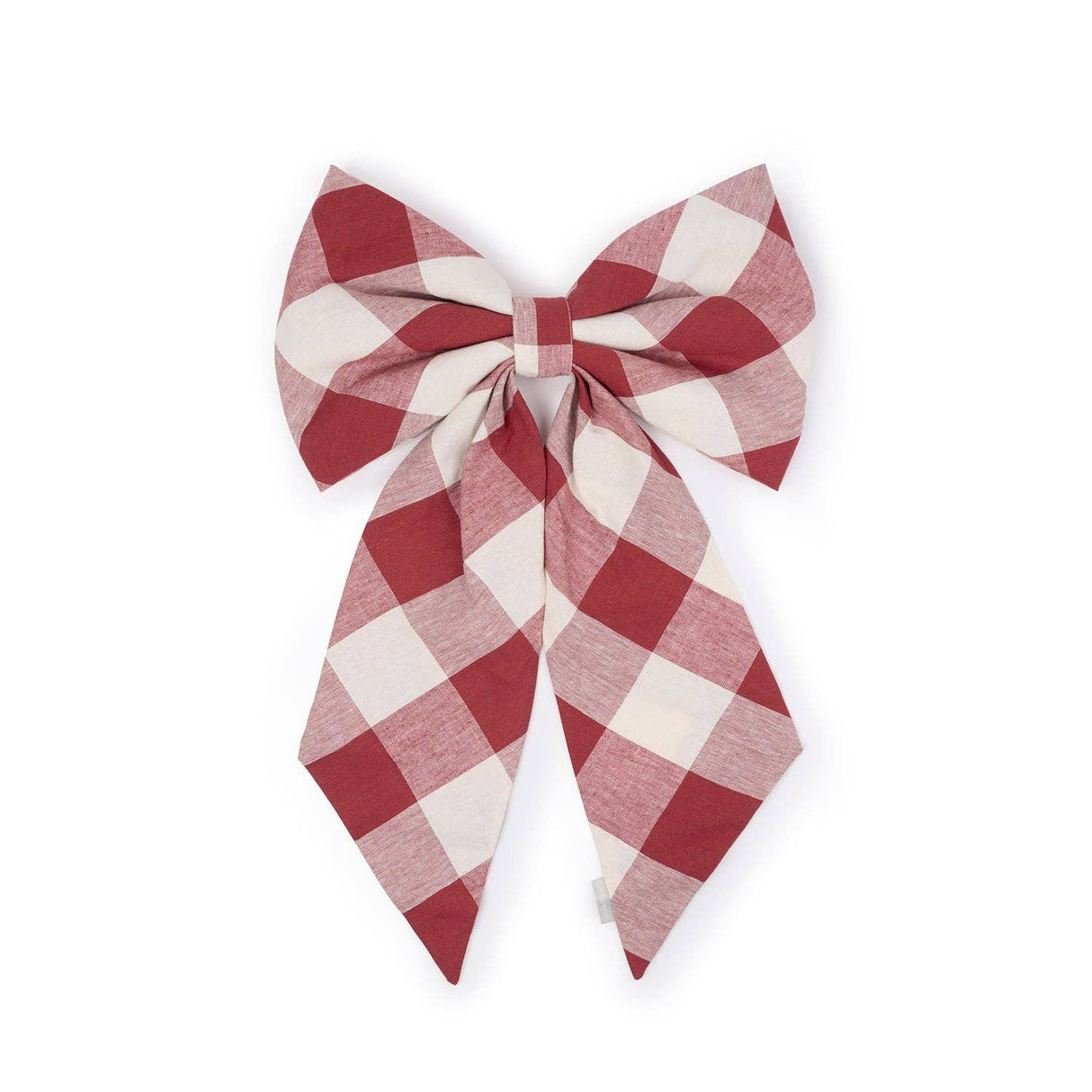 Rustic Red Gingham Linen Bow
