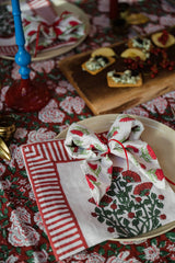 WINTERBERRY set of 4 cotton napkins