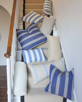 Jasper Square Cushion | Oxford Stripe | Denim Blue