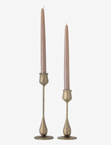 Kora Candle Holder, Brass Metal Set/2