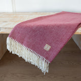 Burgundy Herringbone Throw
