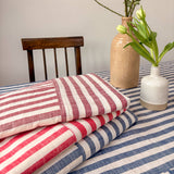 WOVEN INDIGO STRIPE TABLECLOTH – 100% Cotton | 150 x 280 cm