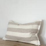 Esmee Linen Cushion Cover – Natural Wide Stripe