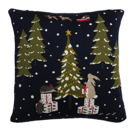 Festive Forest Knitted Cushion/Sophie Allport