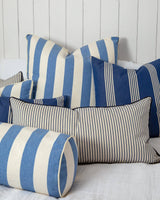 Jasper Square Cushion | Oxford Stripe | Denim Blue