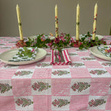 NEW LUNA ROSE hand block printed tablecloth