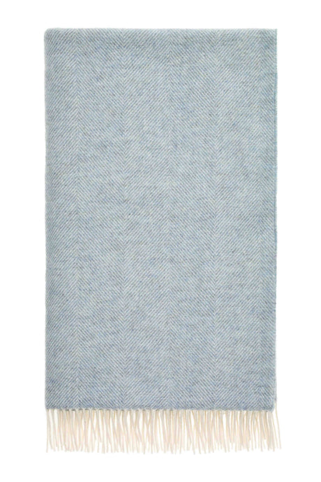 Herringbone Pure Wool Throw - 4 COLOURS