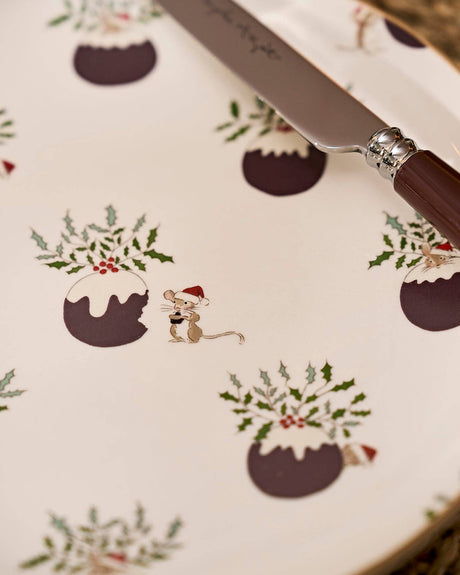 Christmas Puddings Stoneware Side Plate