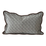 Chloe Brown Print Scalloped Edge Cushion - 2 sizes
