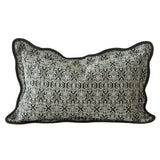Chloe Olive Print Scalloped Edge Cushion - 2 Sizes