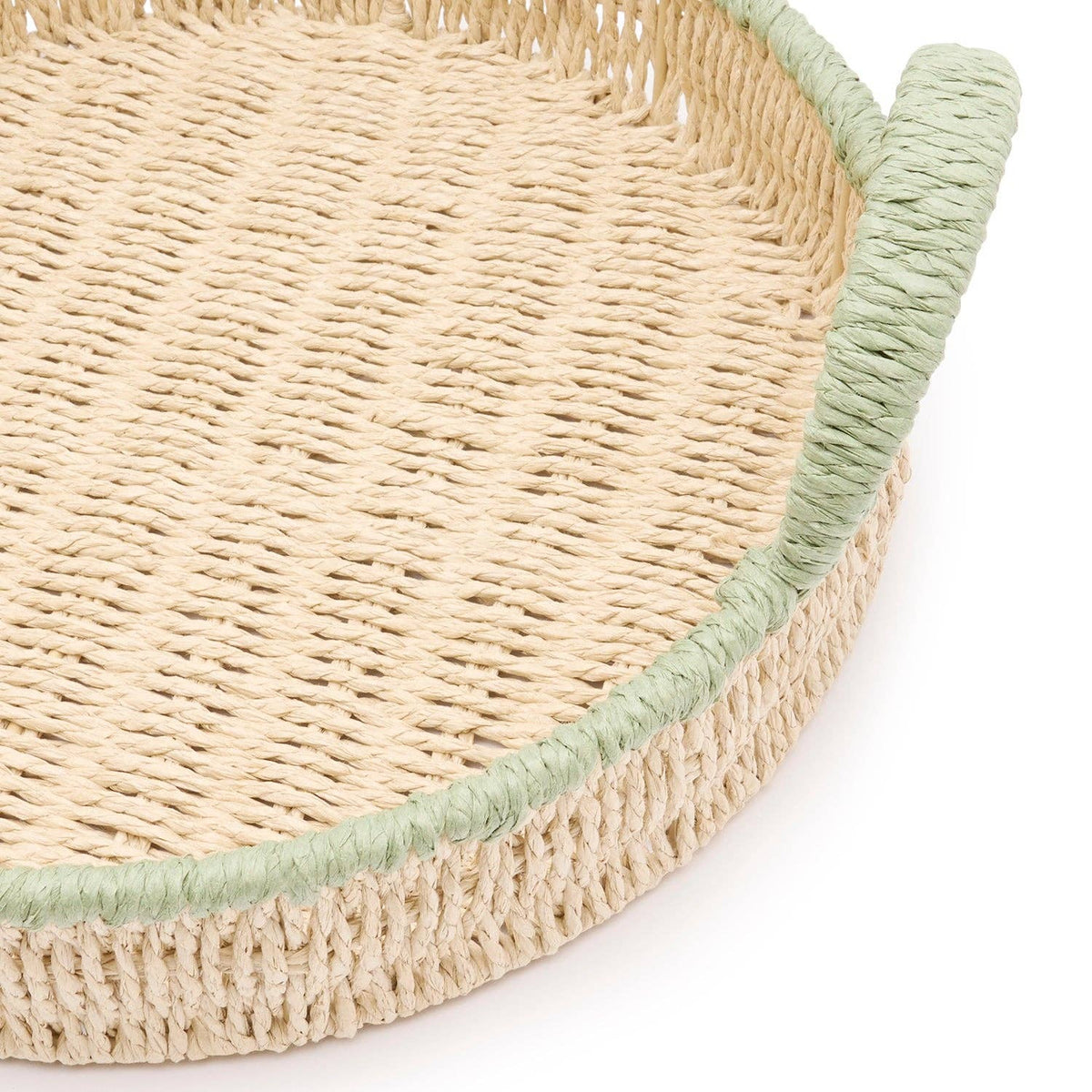 Round Green Edge Tray