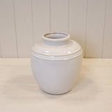 Natural Ceramic Vase With Double Line Detail