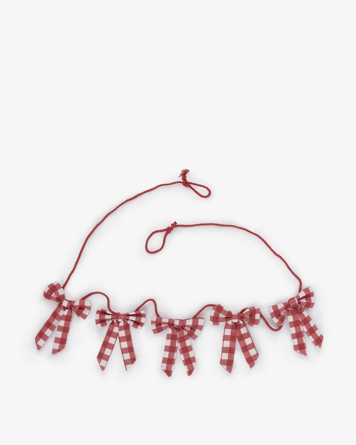 Rustic Red Gingham Bow Garland