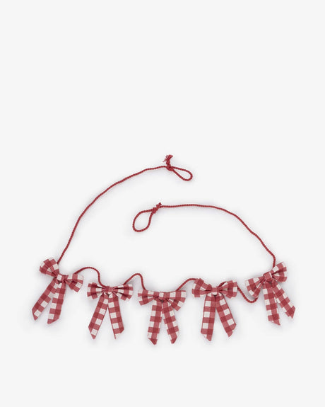 Rustic Red Gingham Bow Garland