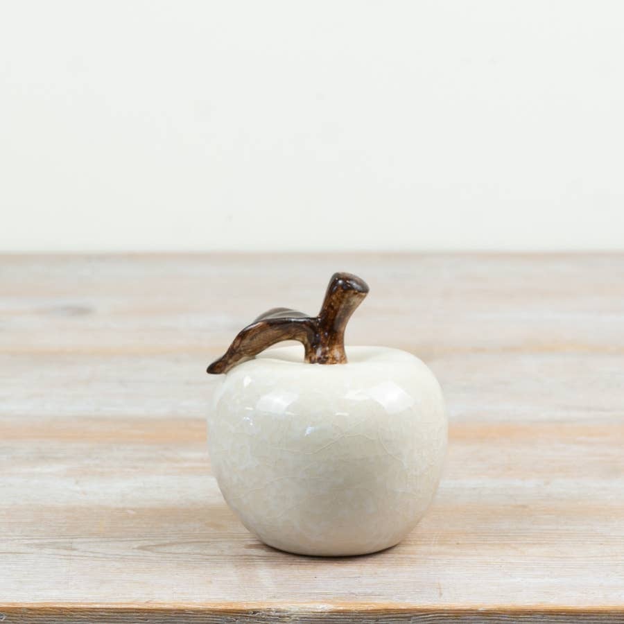 Ceramic Apple Glazed Ornamnet, 9.5cm